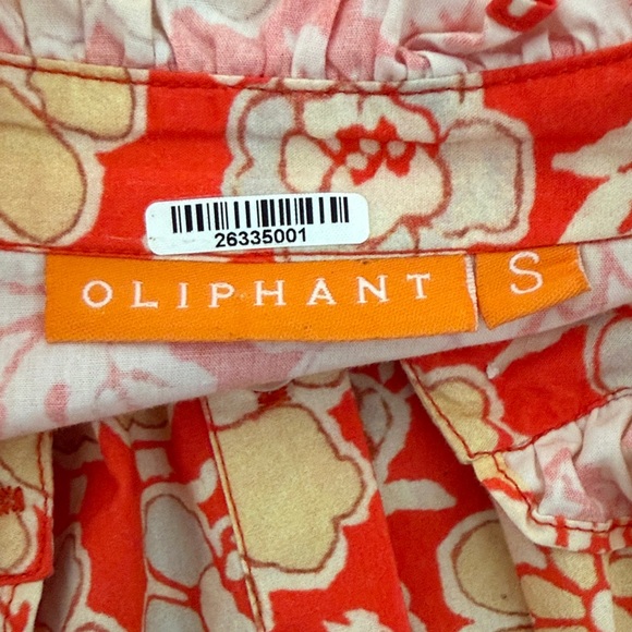 Oliphant Short Sleeve Pintuck Button Down Blouse Size S - Picture 13 of 15